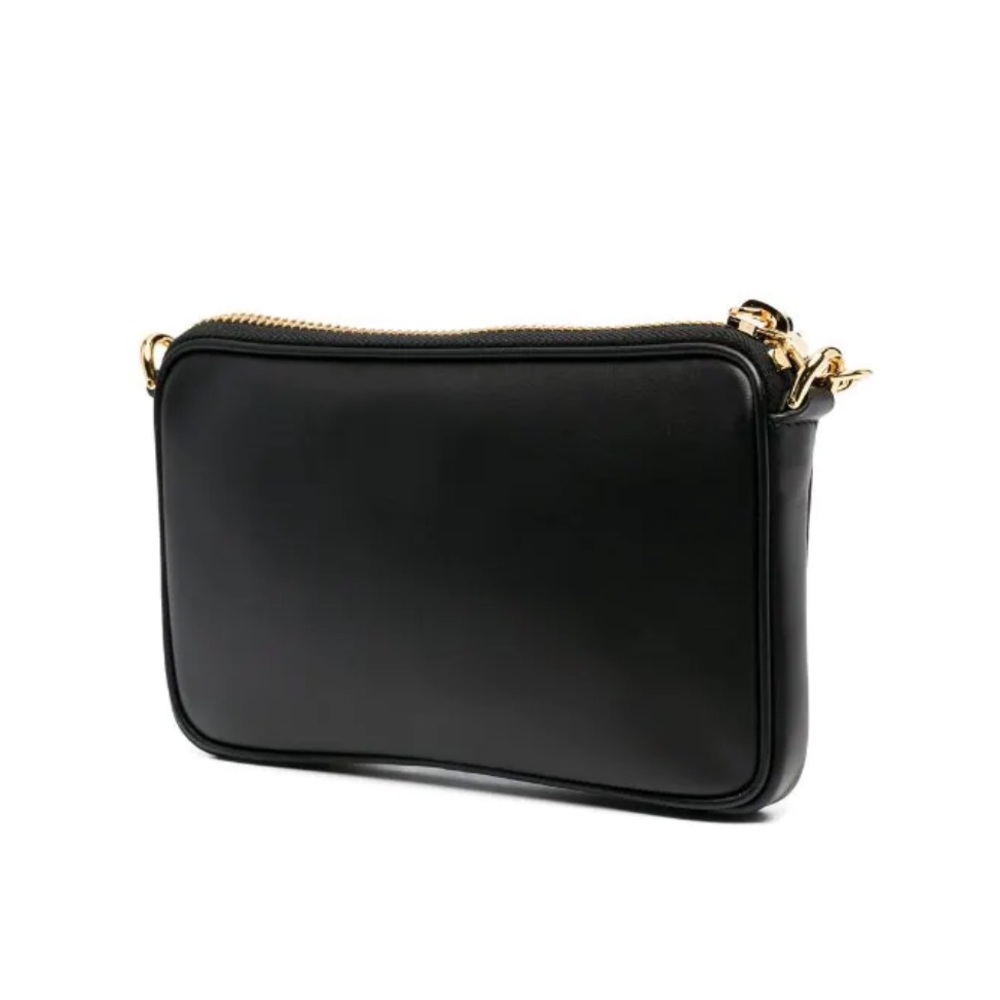 NWT Moschino Logo-print Zipped Chain Shoulder Bag - Picture 2 of 15